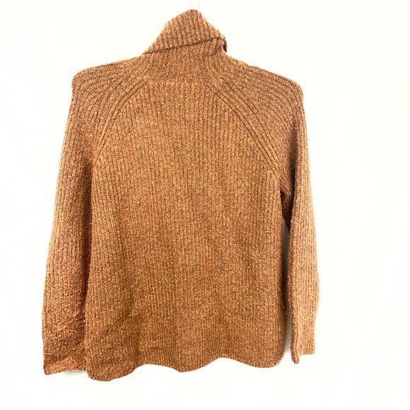 Madewell Dillon Womens solid heather cumin copper turtleneck size M textured - Picture 9 of 13